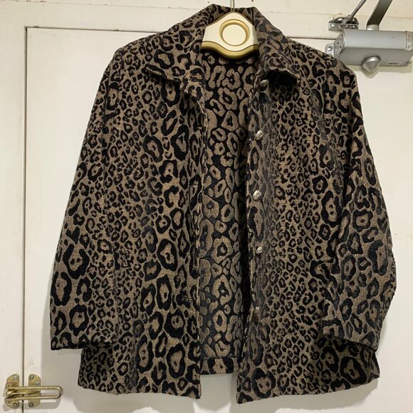VINTAGE E.L.C.C LEOPARD PRINT JACKETS SIZE S - Picture 1 of 9